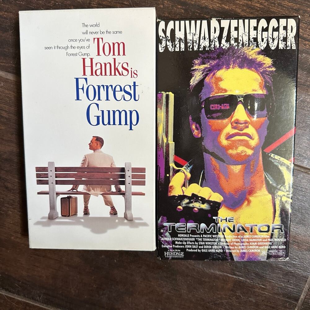 Terminator‎ & Forest Gump VHS tapes